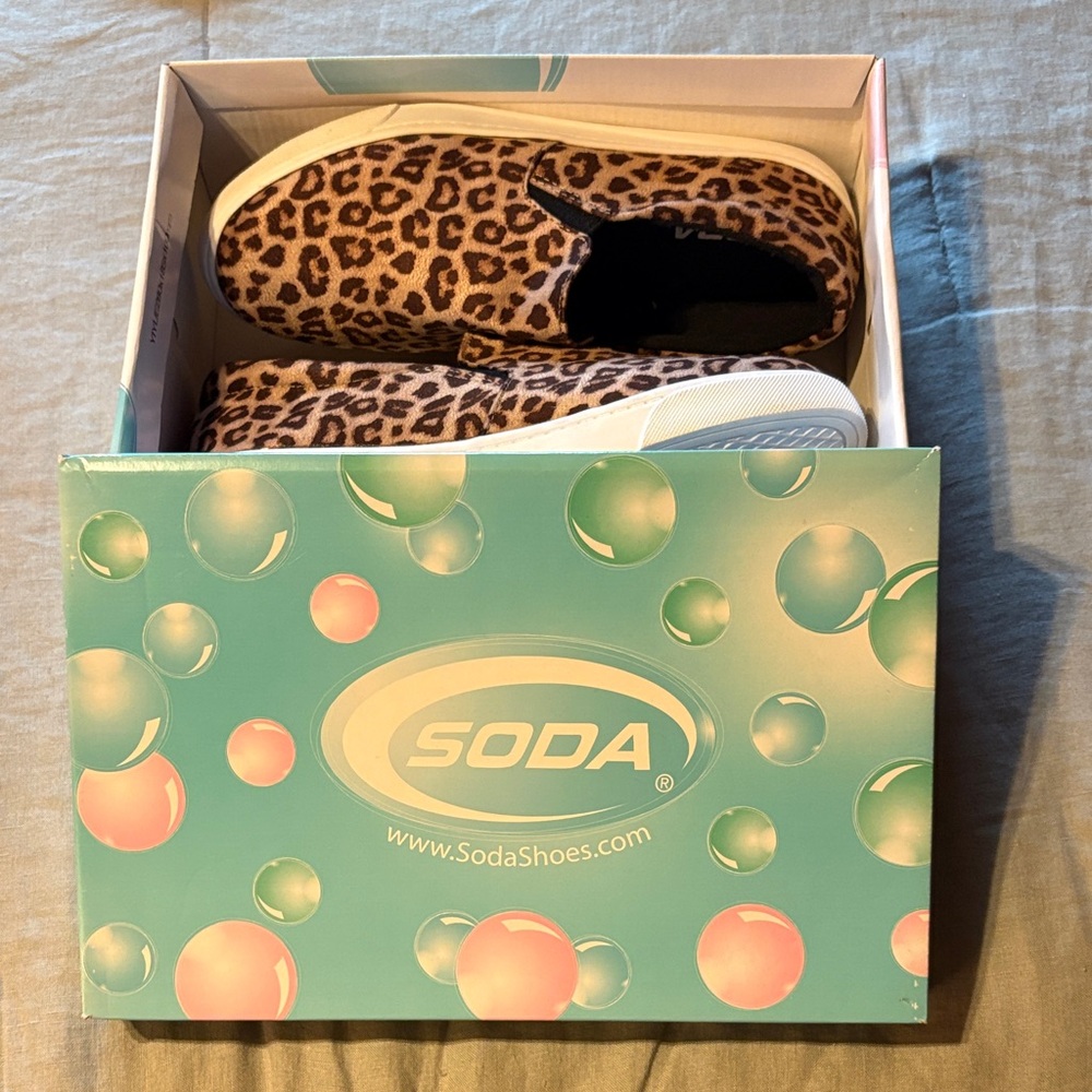 Soda Leopard Print Slip-On Loafers